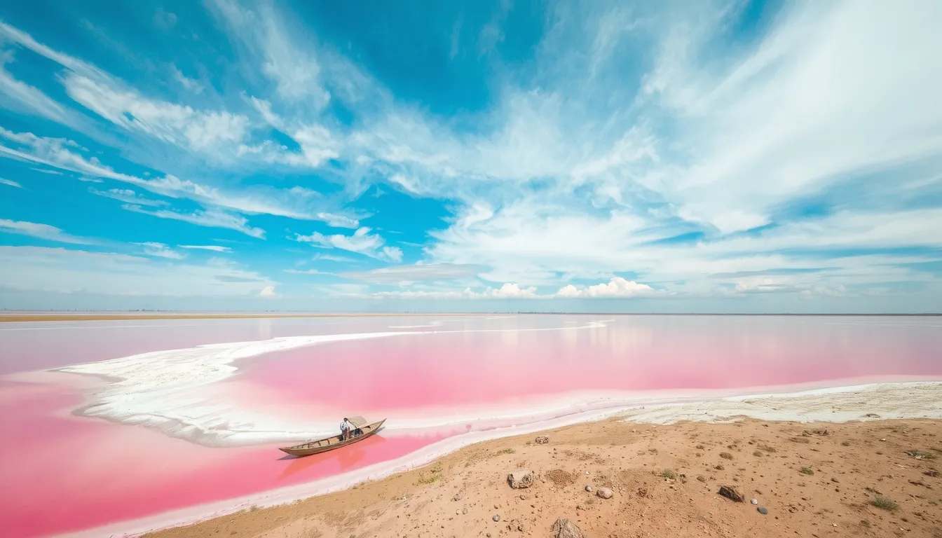 lac rose senegal africa